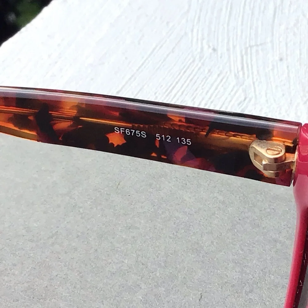 Salvatore Ferragamo Women's Maroon Cateye Sunglasses SF675S 512 with Case